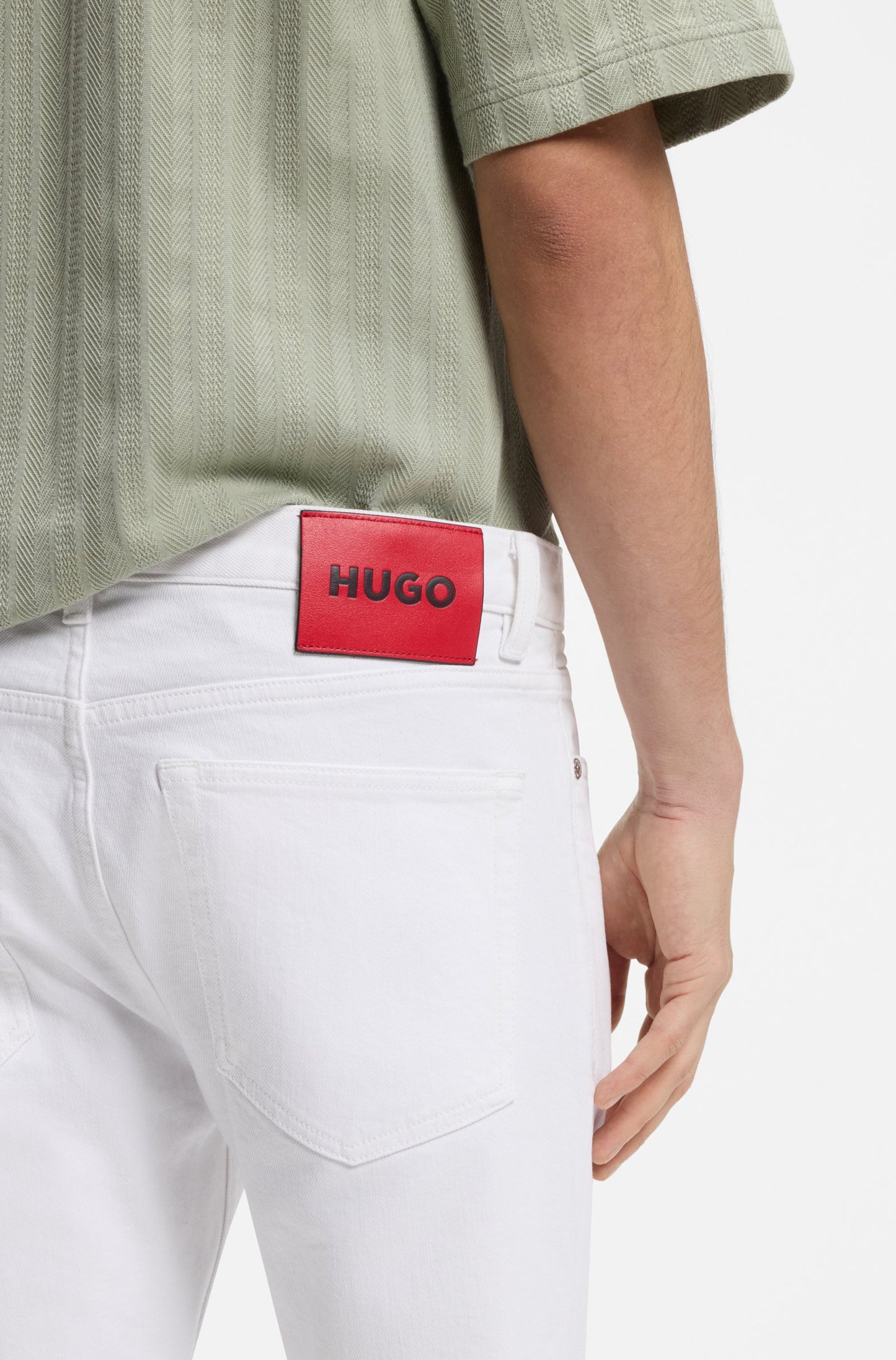 Jean en denim stretch confortable blanc