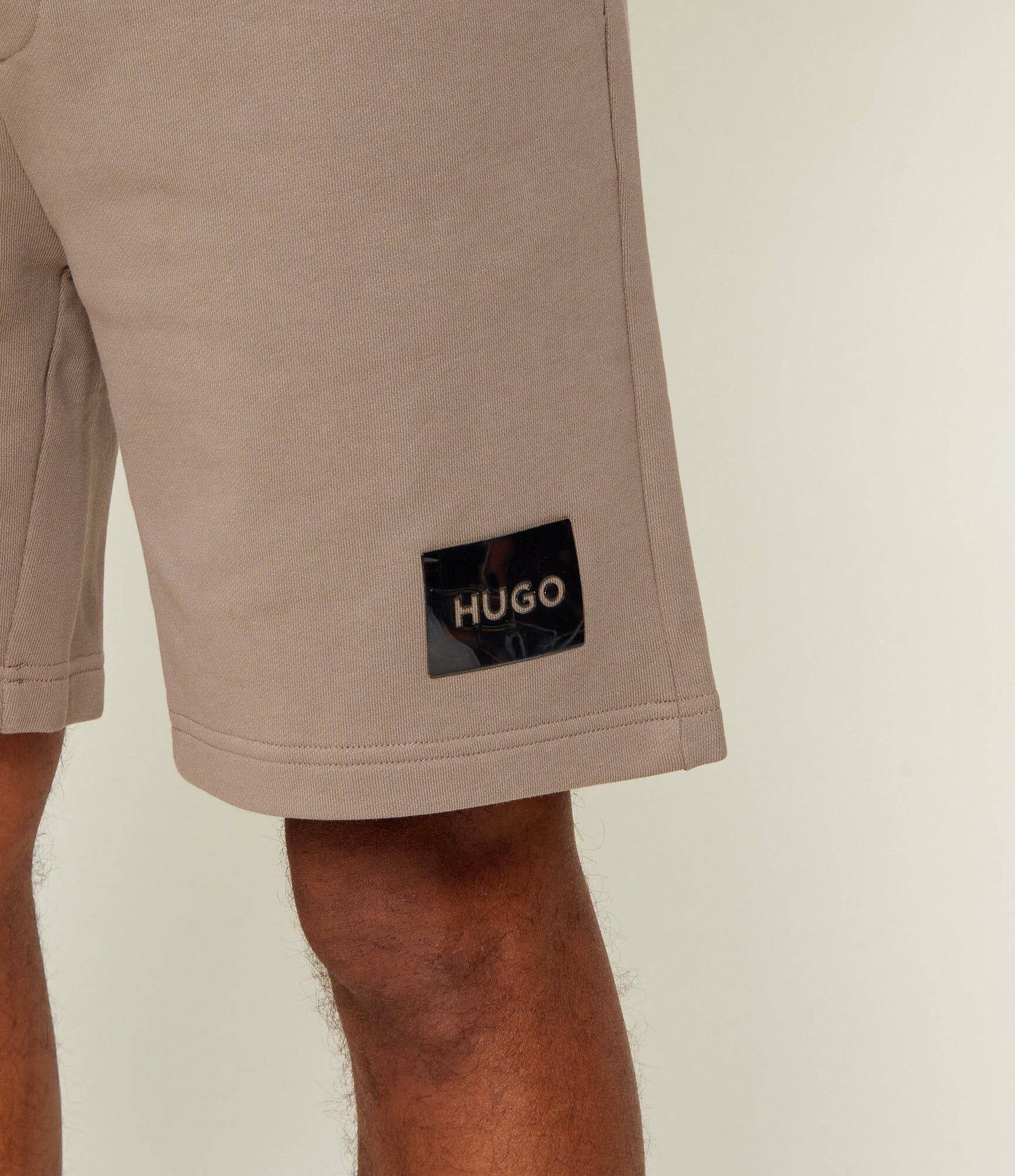 Short en molleton de coton avec logo écaille de tortue