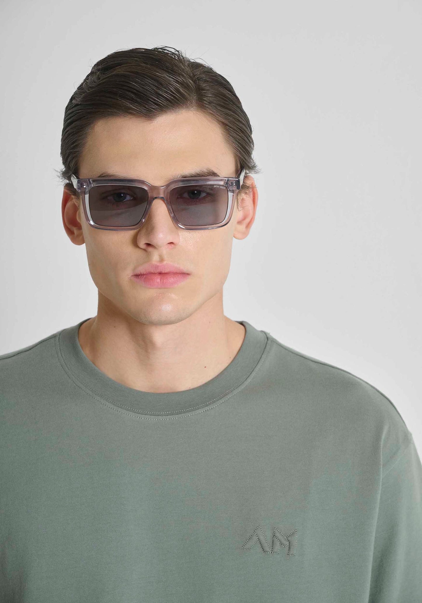 BOXY FIT COTTON JERSEY CREW NECK T-SHIRT WITH EMBROIDERED LOGO