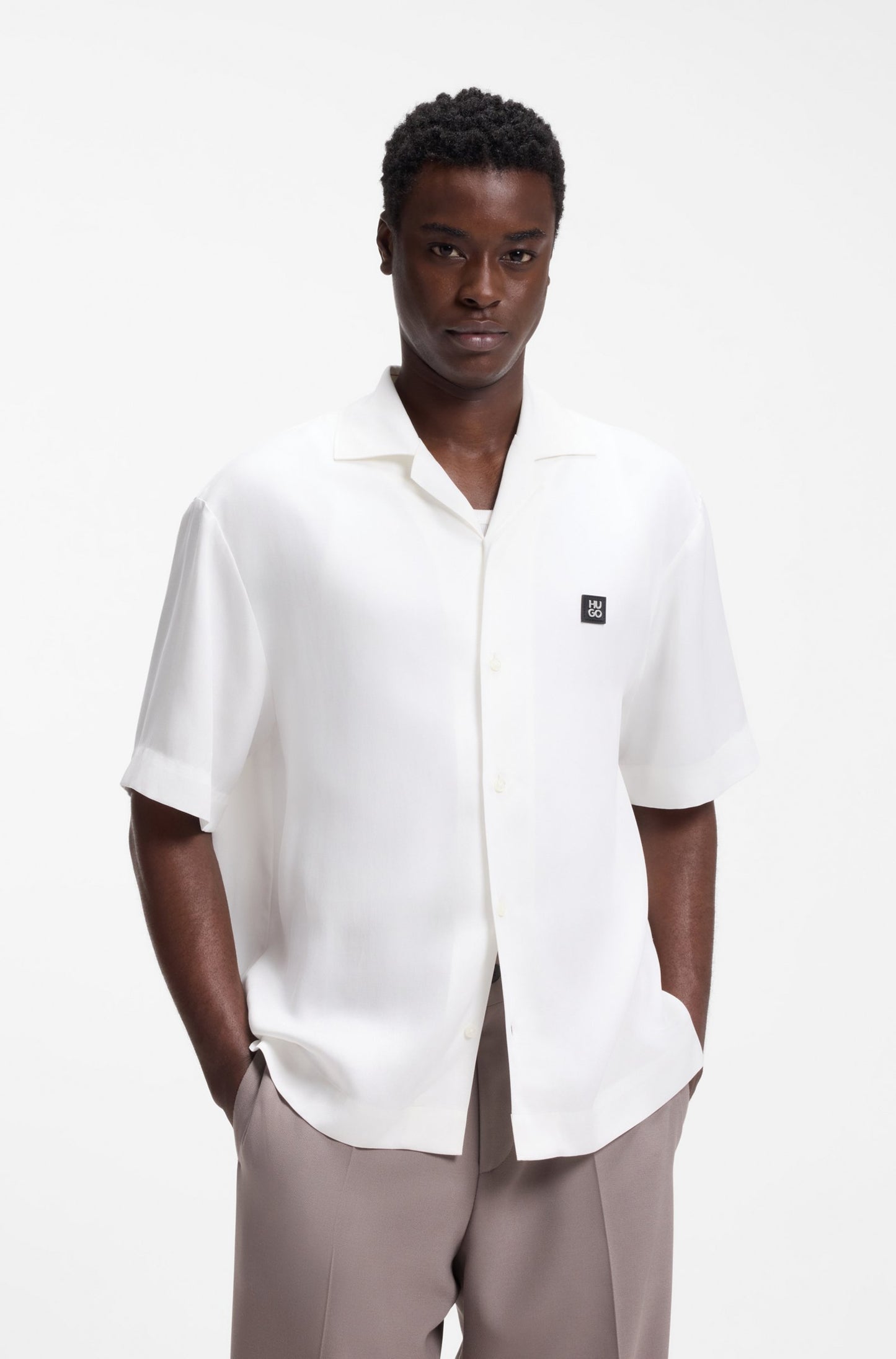 Chemise Oversize avec finitions à logo revisité HUGO BOSS