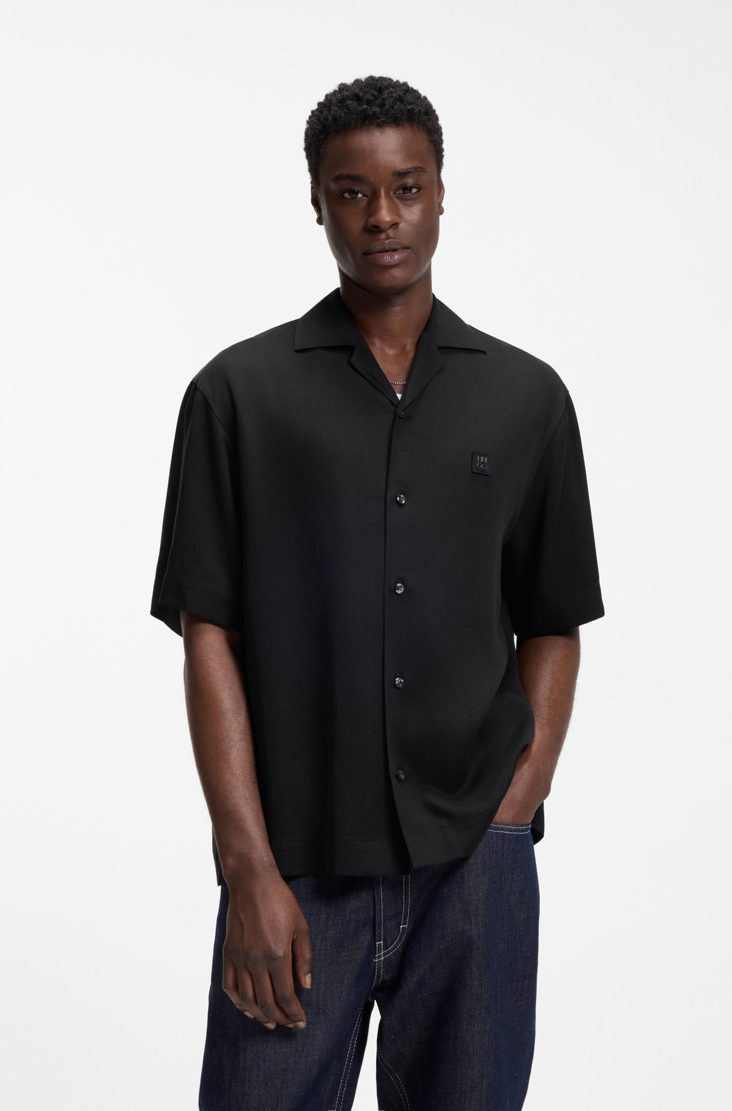Chemise Oversize avec finitions à logo revisité HUGO BOSS