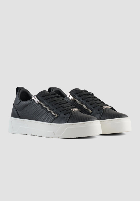 SNEAKERS « ZIPPER » ANIMAL EN CUIR