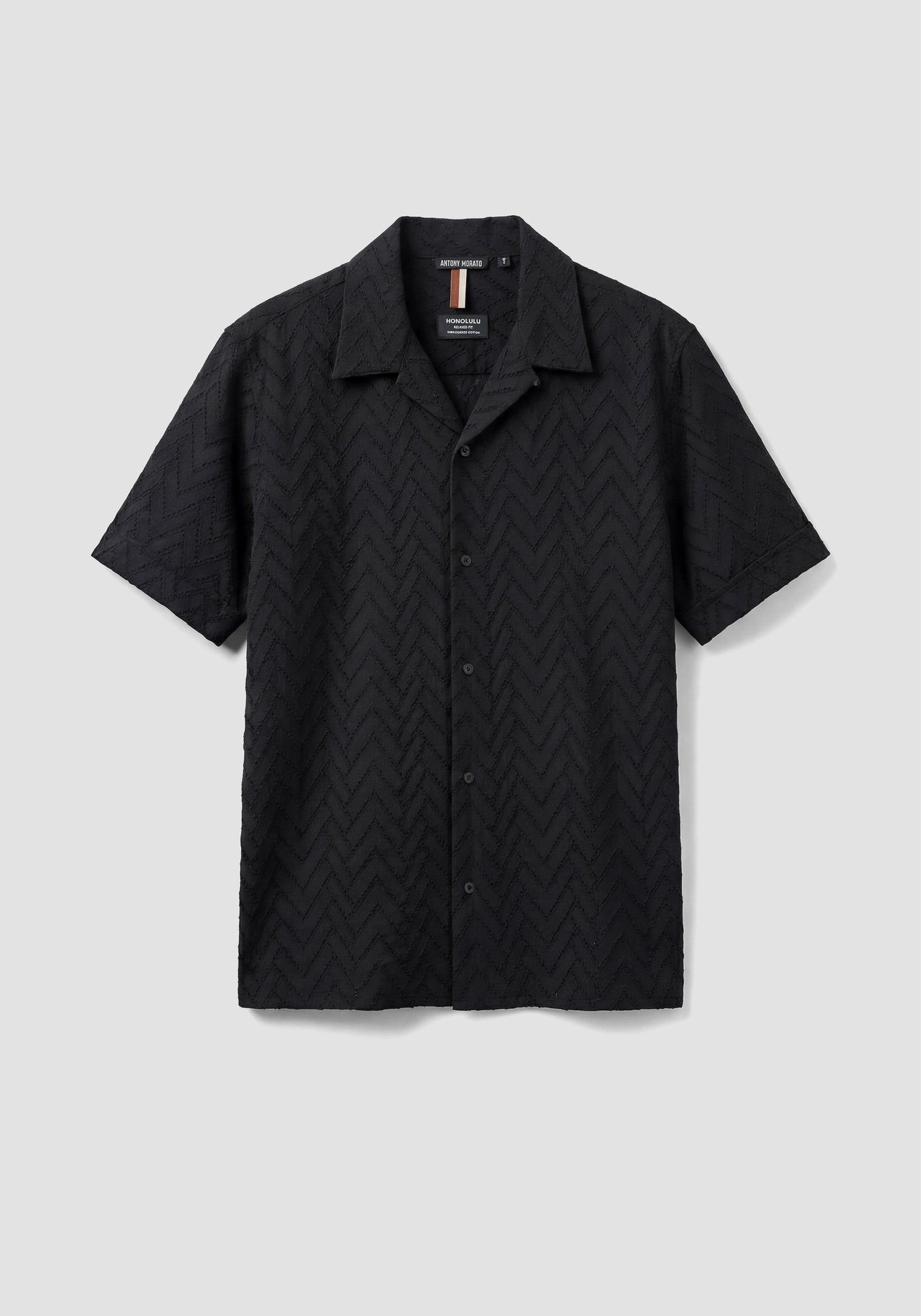 CHEMISE RELAXED FIT « HONULULU » EN POPELINE DE COTON BRODÉE