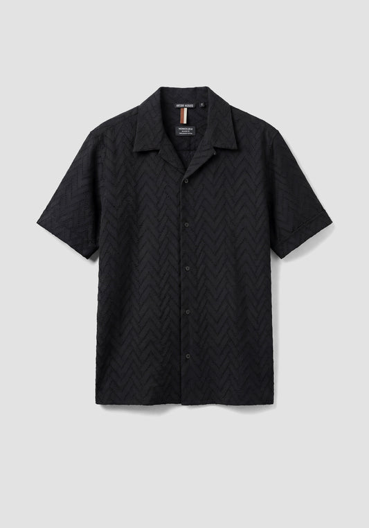 CHEMISE RELAXED FIT « HONULULU » EN POPELINE DE COTON BRODÉE