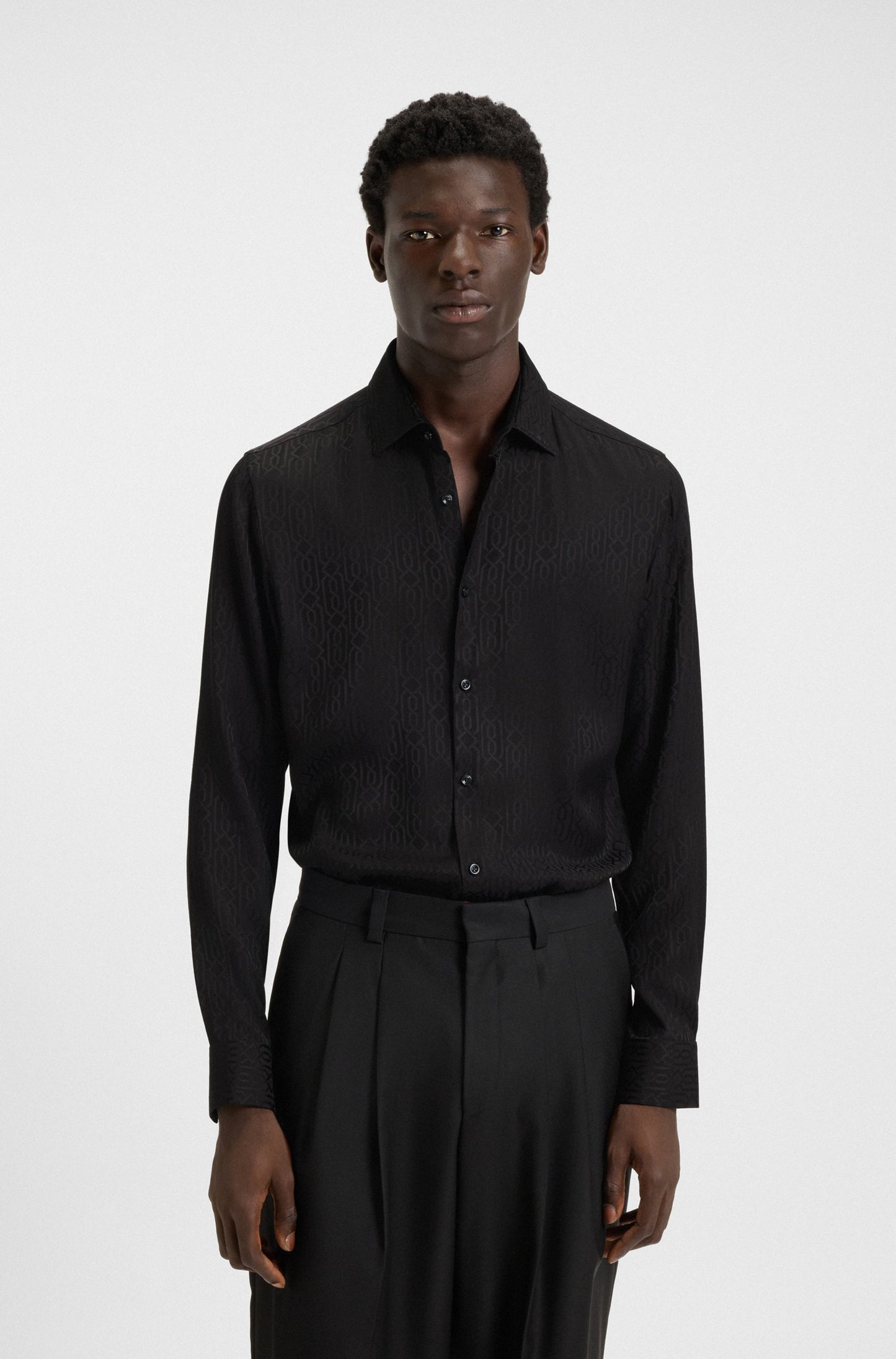 Chemise Slim à motif jacquard