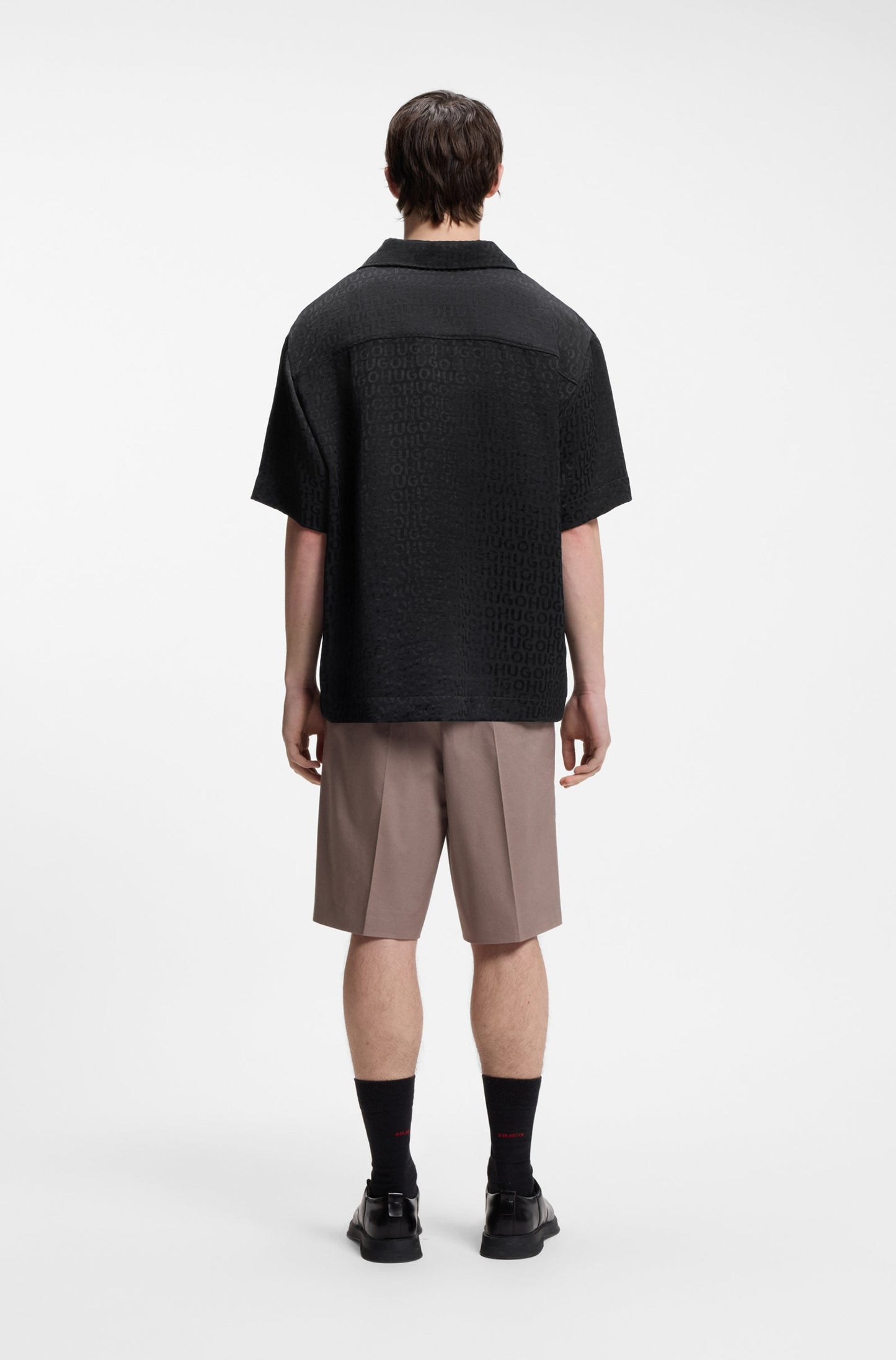 Chemise oversize avec motif jacquard