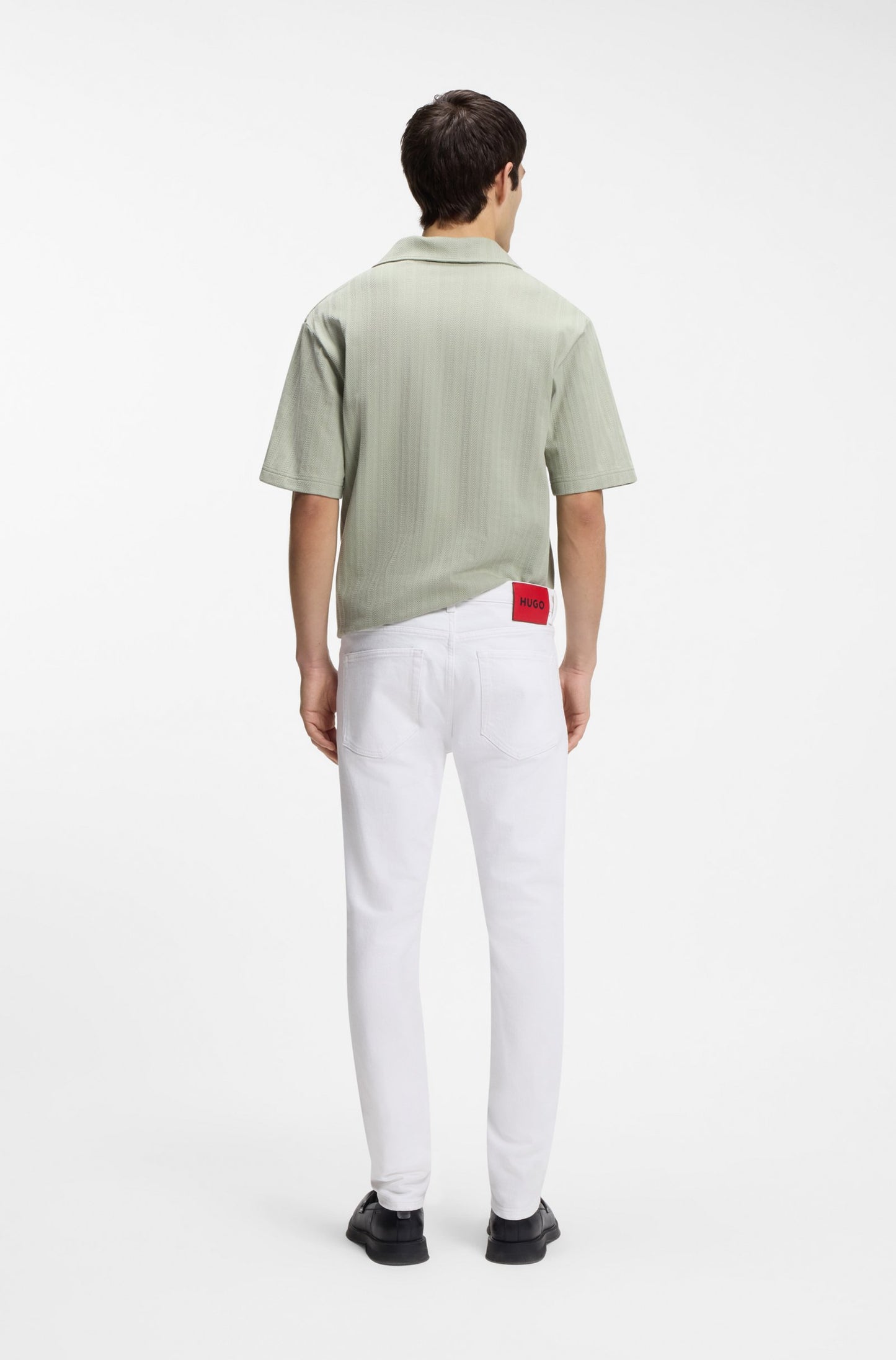 Jean en denim stretch confortable blanc