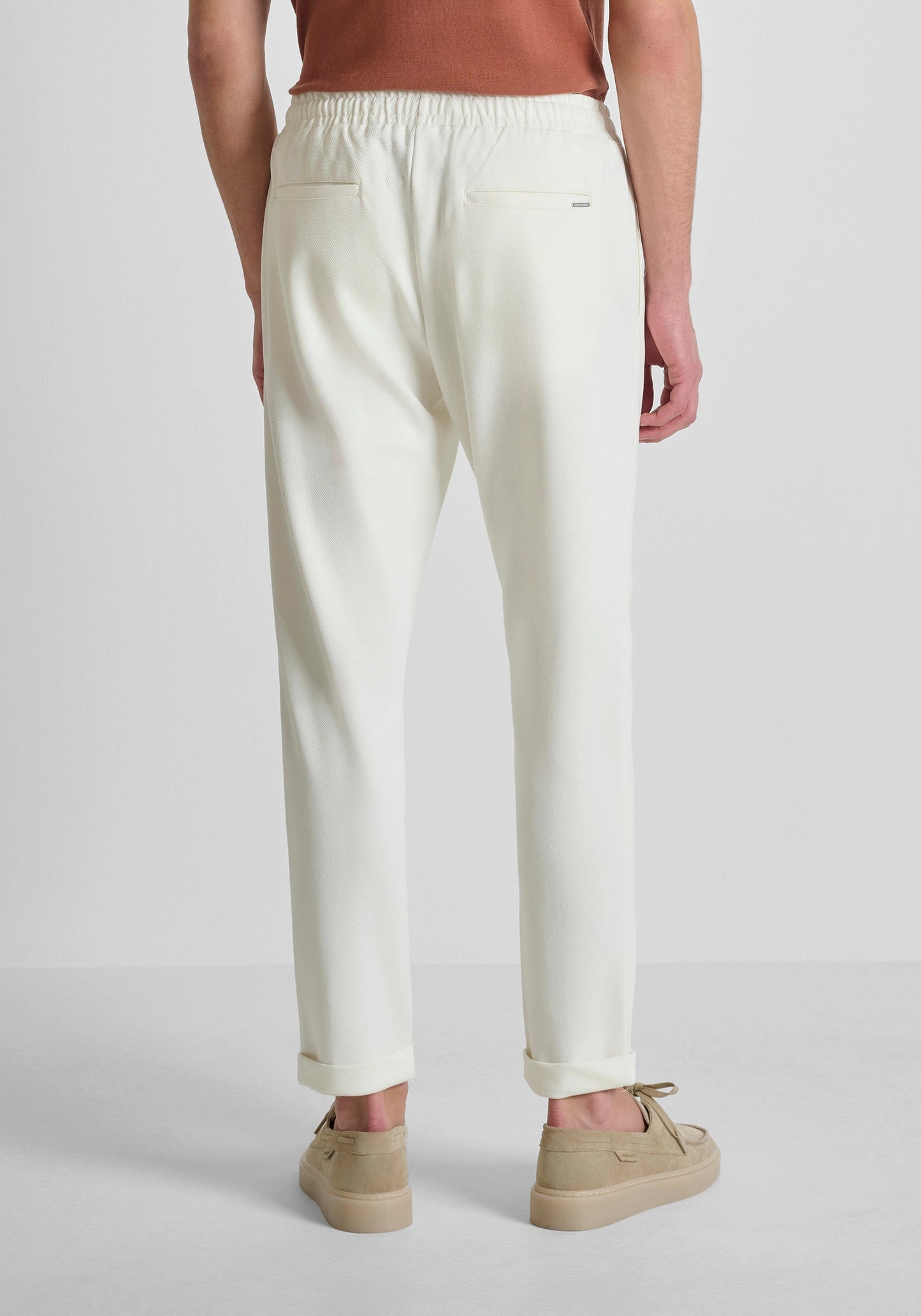 PANTALON REGULAR FIT « CODY » EN SERGÉ DE COTON ÉLASTIQUE