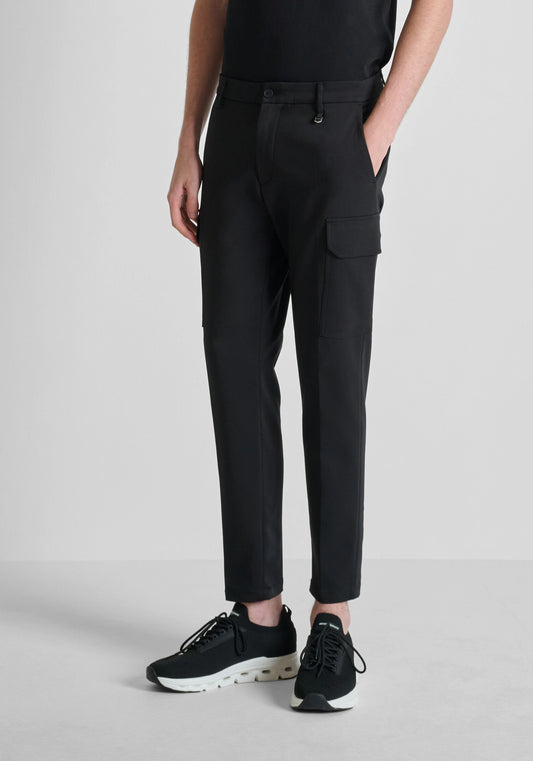 PANTALON SKINNY FIT « BJORN » EN TISSU DE COTON MÉLANGÉ ÉLASTIQUE