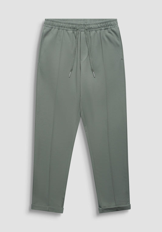 PANTALON REGULAR FIT « CODY » EN SERGÉ DE COTON ÉLASTIQUE