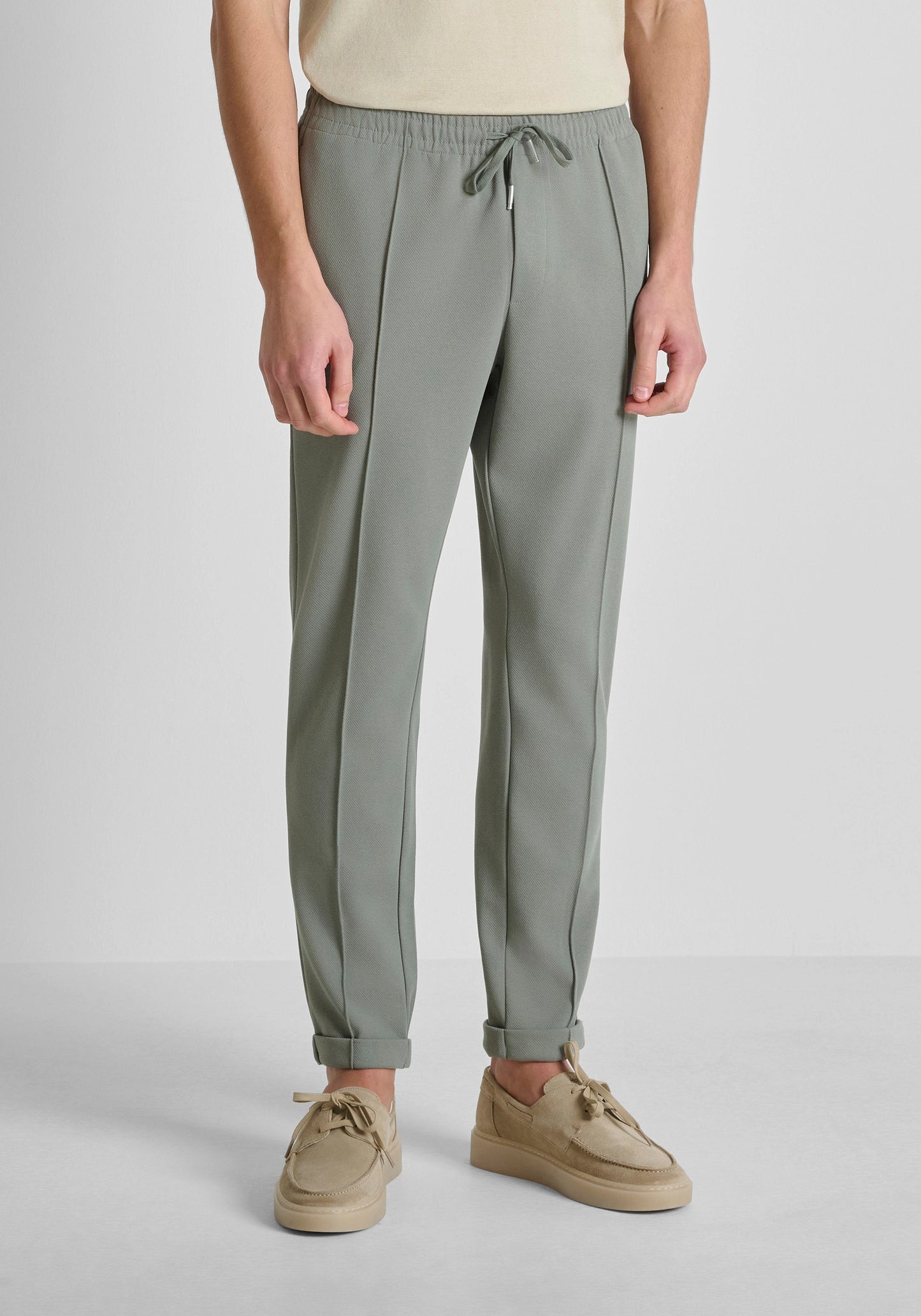 PANTALON REGULAR FIT « CODY » EN SERGÉ DE COTON ÉLASTIQUE