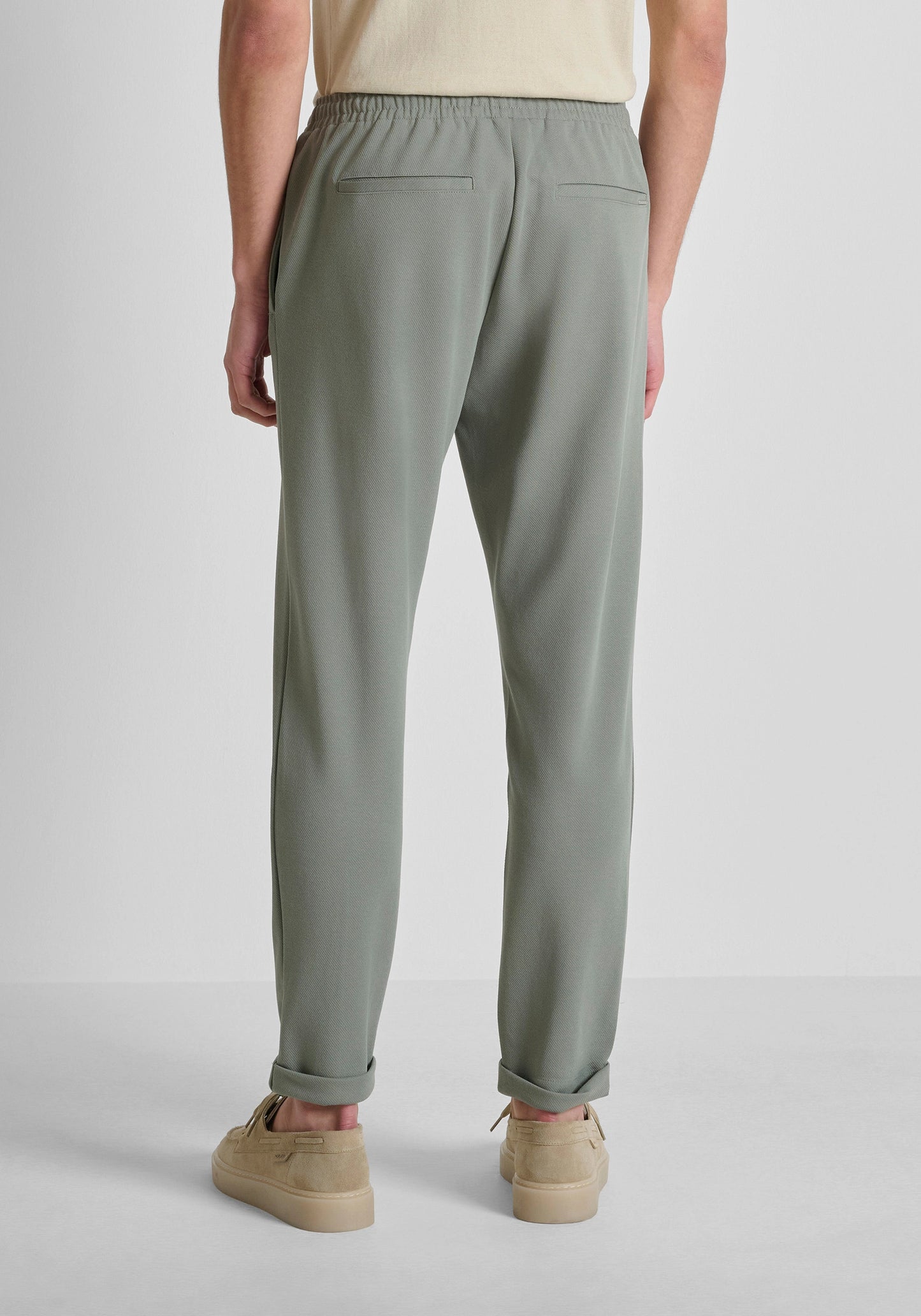 PANTALON REGULAR FIT « CODY » EN SERGÉ DE COTON ÉLASTIQUE