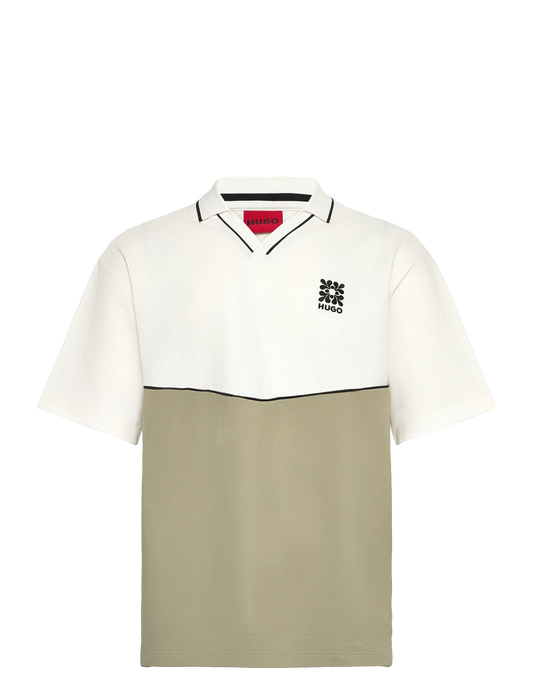 Polo à col Johnny avec logo brodé