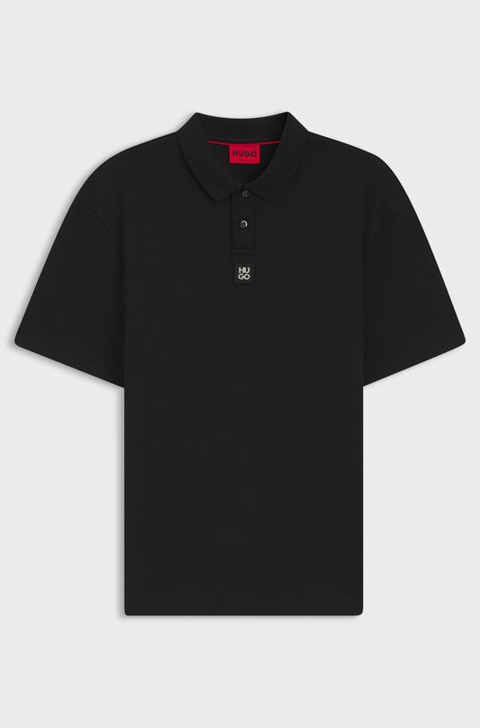 Polo en coton interlock avec logo revisité