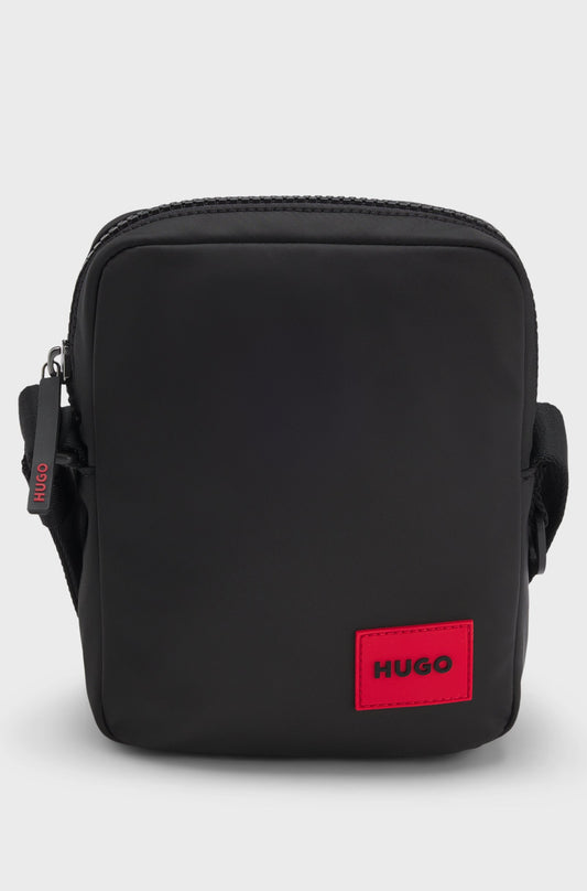 Sac reporter avec étiquette logo caoutchoutée