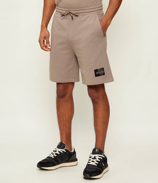 Short en molleton de coton avec logo écaille de tortue