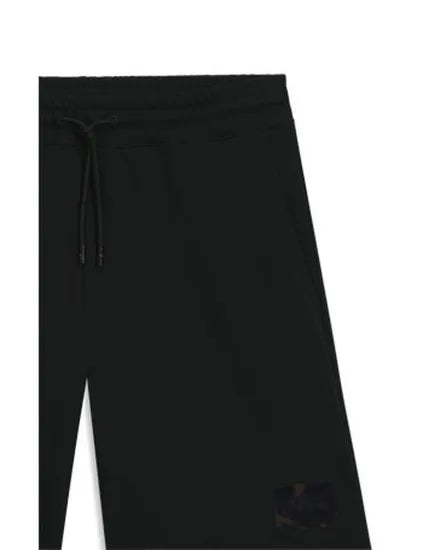 Short en molleton de coton avec logo écaille de tortue