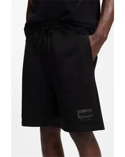 Short en molleton de coton avec logo écaille de tortue