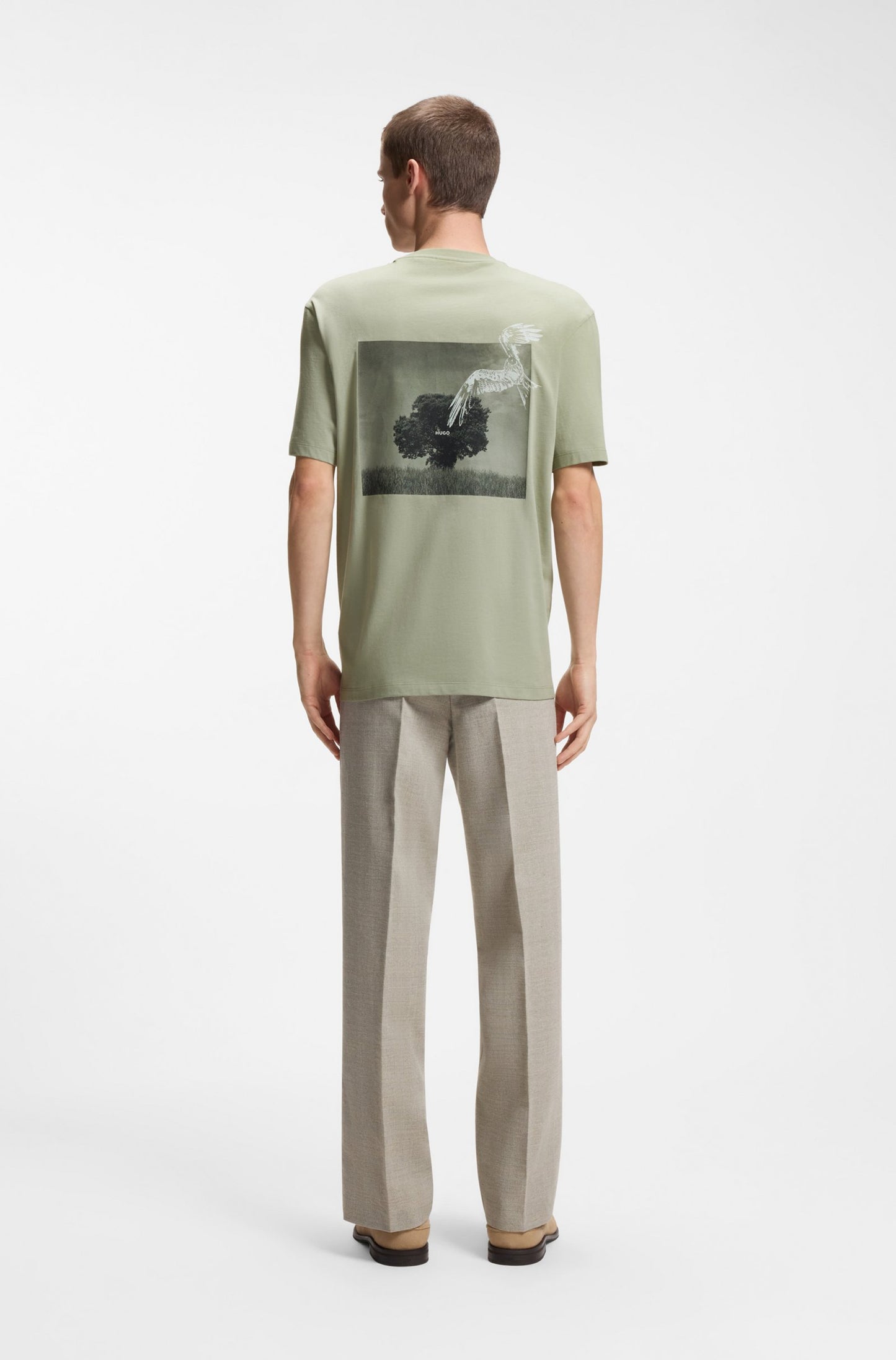 T-shirt en jersey de coton avec graphique au dos