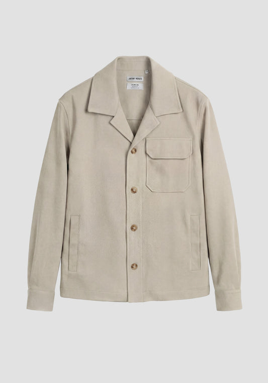 CHEMISE REGULAR FIT « DUBLIN » EN SERGÉ DE COTON ÉLASTIQUE AVEC POCHE