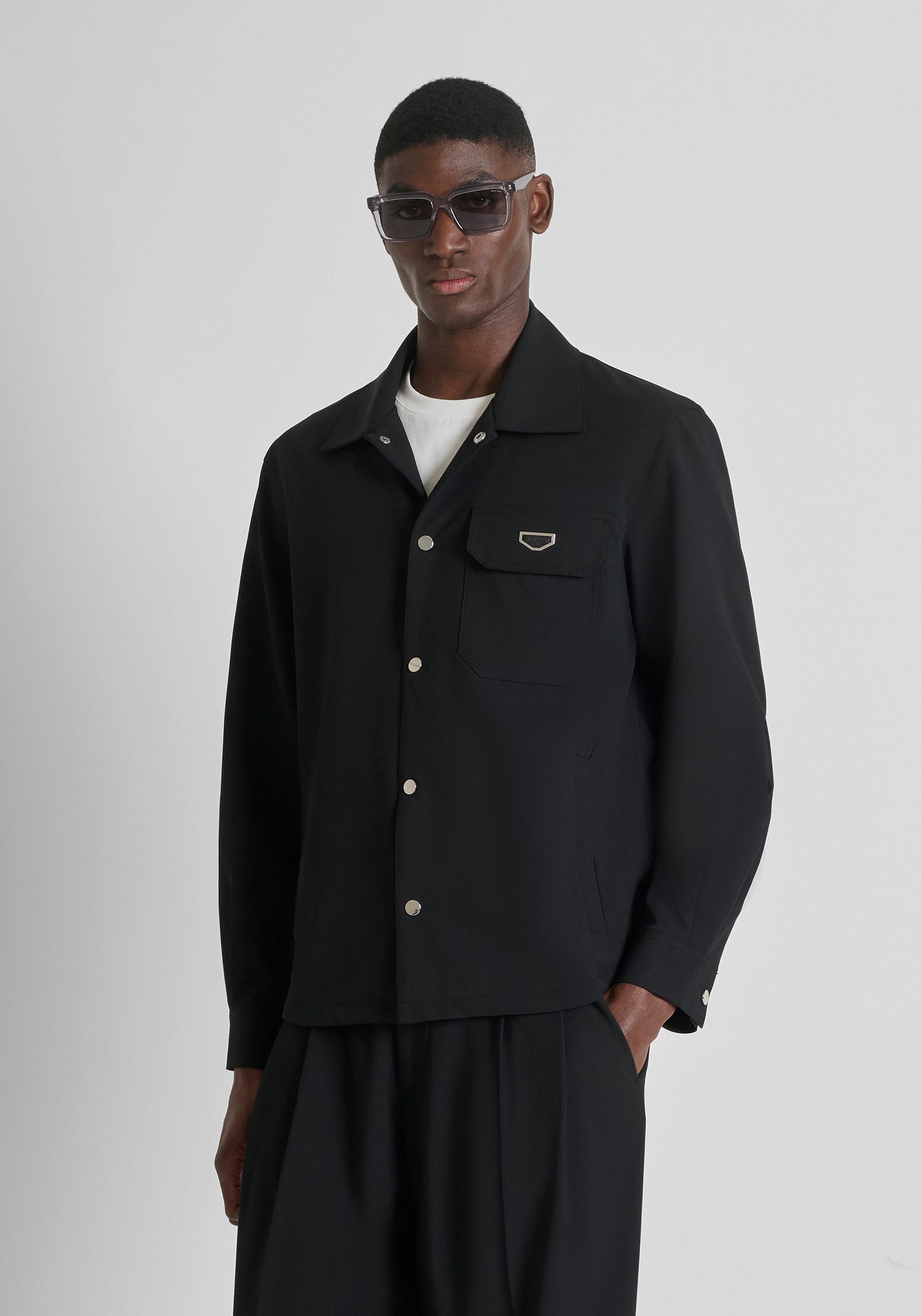 CHEMISE REGULAR FIT « TIRANA » EN VISCOSE MÉLANGÉE COMPOUND ÉLASTIQUE