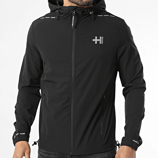 Veste Capuche Zippée Bolt Noir
