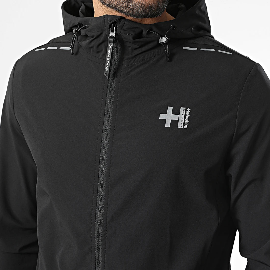 Veste Capuche Zippée Bolt Noir