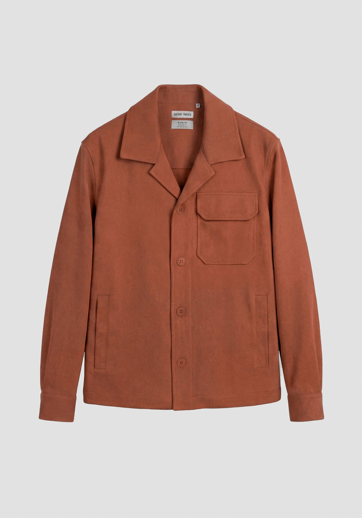 CHEMISE REGULAR FIT « DUBLIN » EN SERGÉ DE COTON ÉLASTIQUE AVEC POCHE