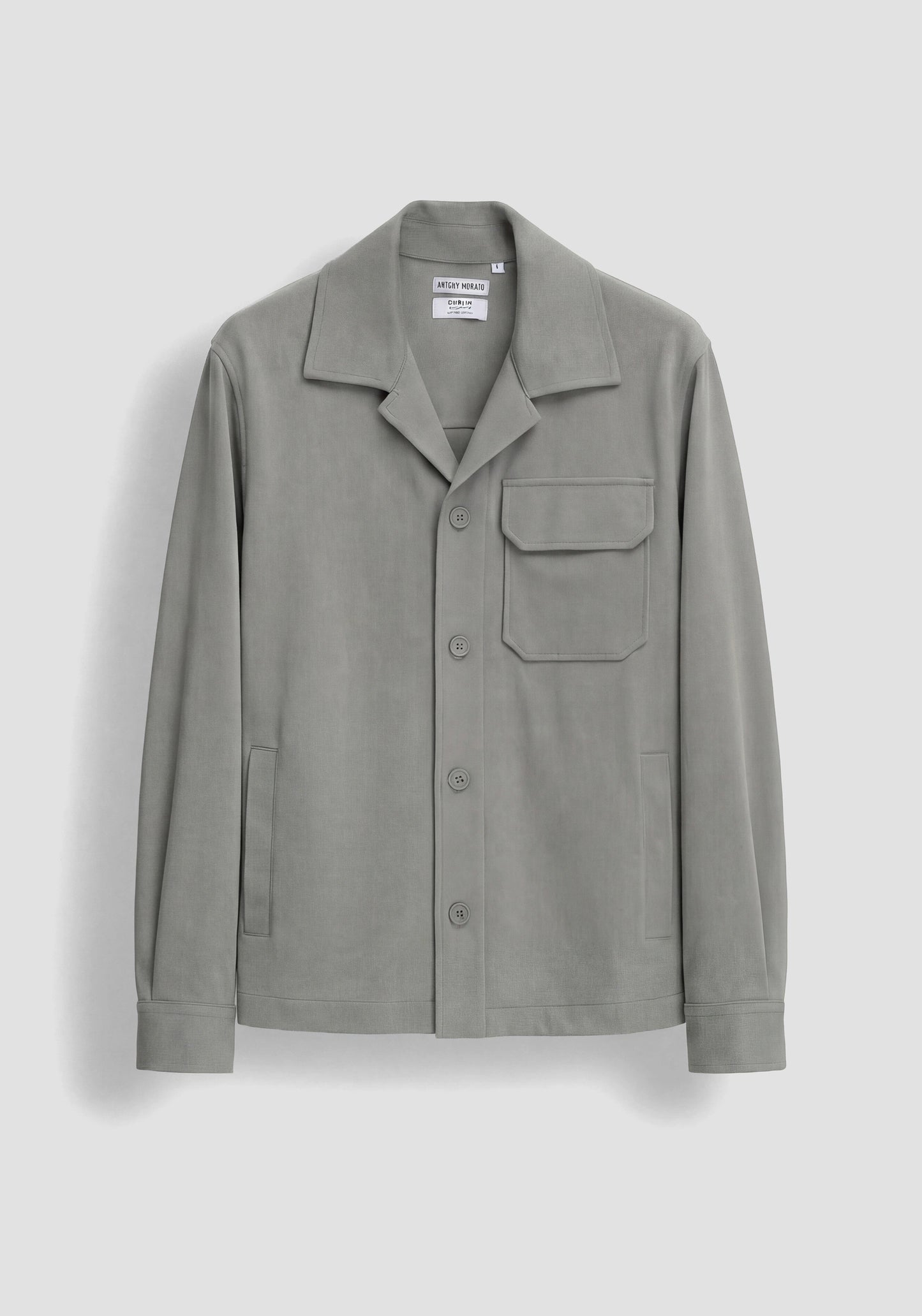 CHEMISE REGULAR FIT « DUBLIN » EN SERGÉ DE COTON ÉLASTIQUE AVEC POCHE